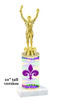 Mardi Gras Theme trophy.  Numerous trophy heights and figures available.  (001