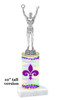 Mardi Gras Theme trophy.  Numerous trophy heights and figures available.  (001