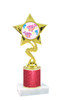 Glitter Column trophy with choice of glitter color, trophy height and base.  Summer theme 80106-1