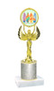 Glitter Column trophy with choice of glitter color, trophy height and base.  Summer theme 80087-1