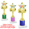 Glitter Column trophy with choice of glitter color, trophy height and base.  Summer theme 7517-1