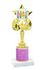 Glitter Column trophy with choice of glitter color, trophy height and base.  Summer theme 7517-1