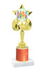 Glitter Column trophy with choice of glitter color, trophy height and base.  Summer theme 7517-1