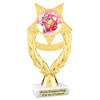  Valentine's theme trophy with choice of design.  Gold 6" trophy.  ph97