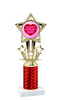 Valentine theme trophy with  prism column.  Choice of column color and trophy height.  (767