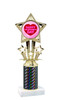 Valentine theme trophy with  prism column.  Choice of column color and trophy height.  (767