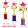 Valentine theme trophy with  prism column.  Choice of column color and trophy height.  (7517