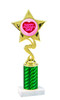 Valentine theme trophy with  prism column.  Choice of column color and trophy height.  (80106