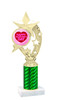 Valentine theme trophy with  prism column.  Choice of column color and trophy height.  (h208
