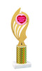 Valentine theme trophy with  prism column.  Choice of column color and trophy height.  (ph102