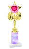  Valentine theme trophy with  Sparkle design  column.  Choice of column color and trophy height.  (7517