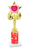  Valentine theme trophy with  Sparkle design  column.  Choice of column color and trophy height.  (7517