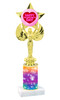  Valentine theme trophy with  Sparkle design  column.  Choice of column color and trophy height.  (7517