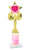  Valentine theme trophy with  Sparkle design  column.  Choice of column color and trophy height.  (7517