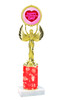 Valentine theme trophy with  Sparkle design  column.  Choice of column color and trophy height.  (80087