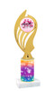 Valentine theme trophy with  Sparkle design  column.  Choice of column color and trophy height. 8- ph102