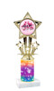 Valentine theme trophy with  Sparkle design  column.  Choice of column color and trophy height. 8- 767