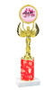 Valentine theme trophy with  Sparkle design  column.  Choice of column color and trophy height. 8- 80087