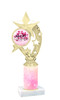 Valentine theme trophy with  Sparkle design  column.  Choice of column color and trophy height. 8- h208
