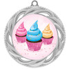 Cupcake theme medal.  Includes free engraving and neck ribbon.  (cupcake-938s Cupcake theme medal.  Includes free engraving and neck ribbon.  (cupcake-938s