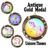 Unicorn theme medal.  Includes free engraving and neck ribbon.  (Unicorn 930