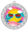 Summer - Beach theme medal.  Silver medal finish.  Choice of 8 designs.  Includes free engraving and neck ribbon  (935silver