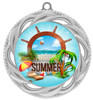 Summer - Beach theme medal.  Silver medal finish.  Choice of 8 designs.  Includes free engraving and neck ribbon  (938silver