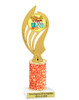 Summer - Beach theme trophy.  Glitter Column with choice of trophy height, column color and base. (ph102)