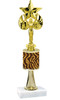 Go "wild" with your awards!  Animal Print Trophy with choice of figure and trophy height.  Trophy heights starts at 10" tall  (stem004