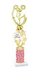 Custom Trophy.  Animal Print column with choice of figure and trophy height.  Height starts at 14".  Upload your logo or custom art work.  (mr200-006