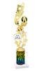 Custom Trophy.  Animal Print column with choice of figure and trophy height.  Height starts at 14".  Upload your logo or custom art work.  (mr200-008