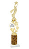Custom Trophy.  Animal Print column with choice of figure and trophy height.  Height starts at 14".  Upload your logo or custom art work.  (mr200-012