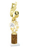 Custom Trophy.  Animal Print column with choice of figure and trophy height.  Height starts at 14".  Upload your logo or custom art work.  (mr200-012