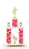 Animal Print 2-Column trophy with choice of trophy height and numerous figures available.  Go "Wild" with your awards!  (006