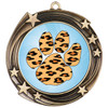 Animal Print Medal.  Antique Gold medal finish.   Includes free engraving and neck ribbon. 930g2