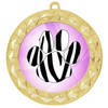 Animal Print Medal.  Gold medal finish.   Includes free engraving and neck ribbon.  935-g2