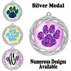 Animal Print Medal.  Silver medal finish.   Includes free engraving and neck ribbon.  938-S2