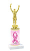 Awareness Ribbon Trophy with choice of figure and trophy height.  Trophy heights starts at 10" tall  (001