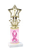 Awareness Ribbon Trophy with choice of figure and trophy height.  Trophy heights starts at 10" tall  (001