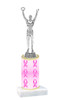 Awareness Ribbon Trophy with choice of figure and trophy height.  Trophy heights starts at 10" tall  (002