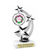 Flamingo theme trophy with choice of art work.  6" tall  (663-silver