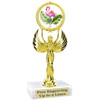 Flamingo theme trophy with choice of art work.  6" tall  (80087