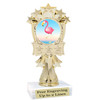 Flamingo theme trophy with choice of art work.  6" tall  (mf3260