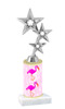 Flamingo  trophy with choice of trophy height and figure (002