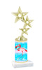 Flamingo  trophy with choice of trophy height and figure (003