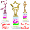  Flamingo  trophy with choice of trophy height and figure (004