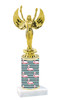Flamingo  trophy with choice of trophy height and figure (005