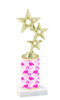 Flamingo  trophy with choice of trophy height and figure (006