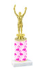 Flamingo  trophy with choice of trophy height and figure (006