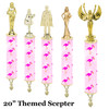 Flamingo theme Scepter!  20" tall with choice of figure.   (001